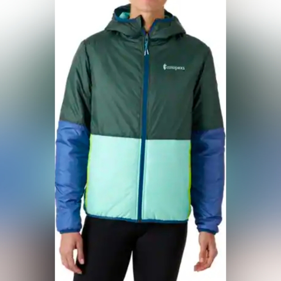cotopaxi Jackets & Blazers - Cotopaxi Teca Calido Hooded Puffer Reversible Jacket Medium in Green/Teal/Aqua